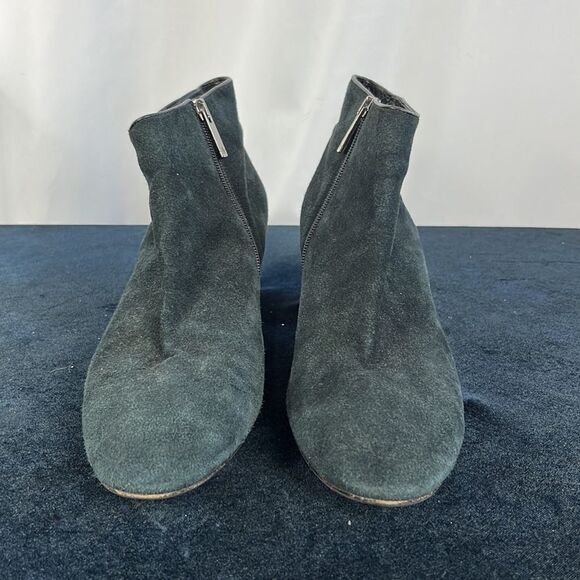 Aquatalia Black Suede Mid Heel Ankle Boots - Picture 3 of 6